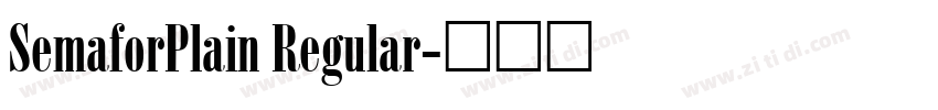 SemaforPlain Regular字体转换